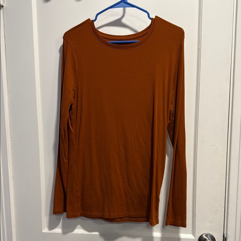 A New Day Women's Long Sleeve Tee - Rust